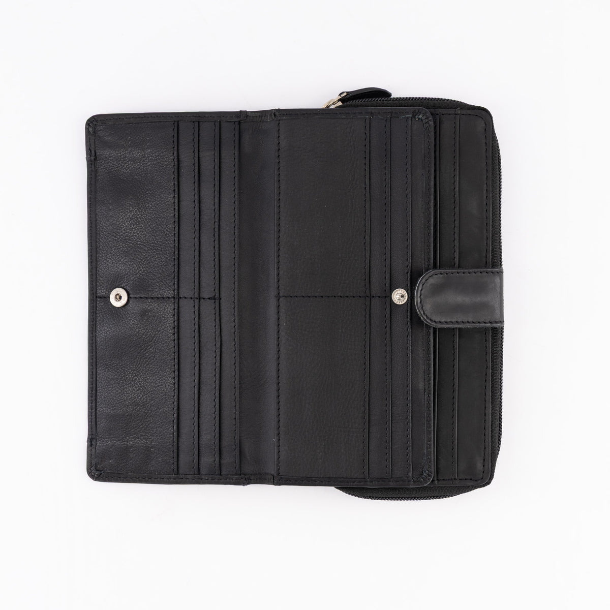 Zip-Around Leather Wallet