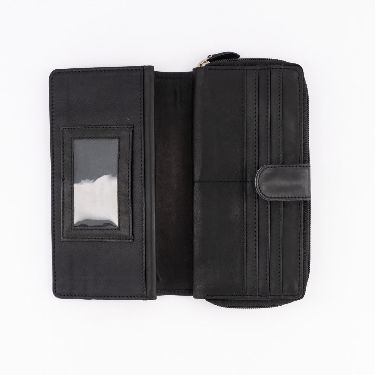 Zip-Around Leather Wallet