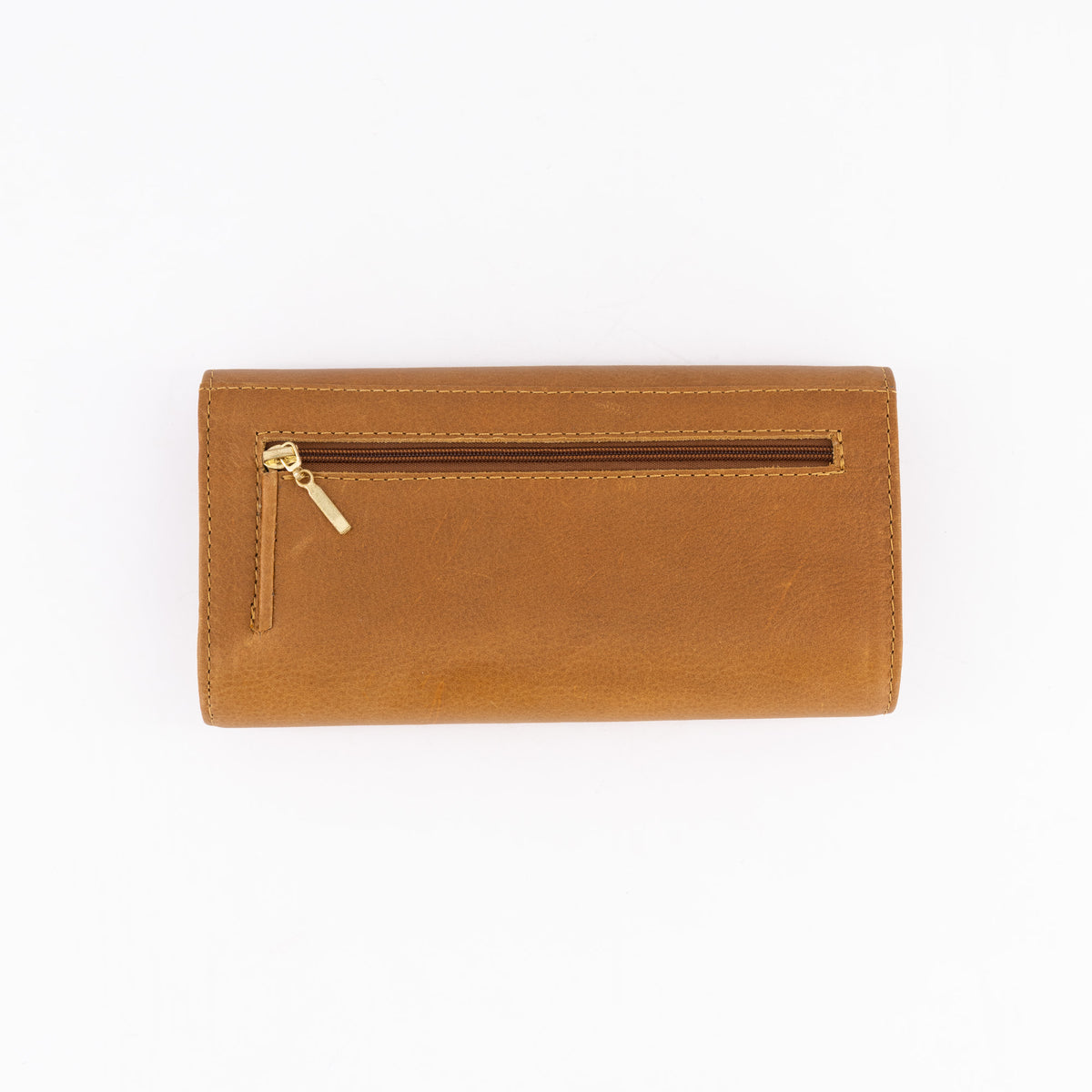 Oval Flap Leather Wallet