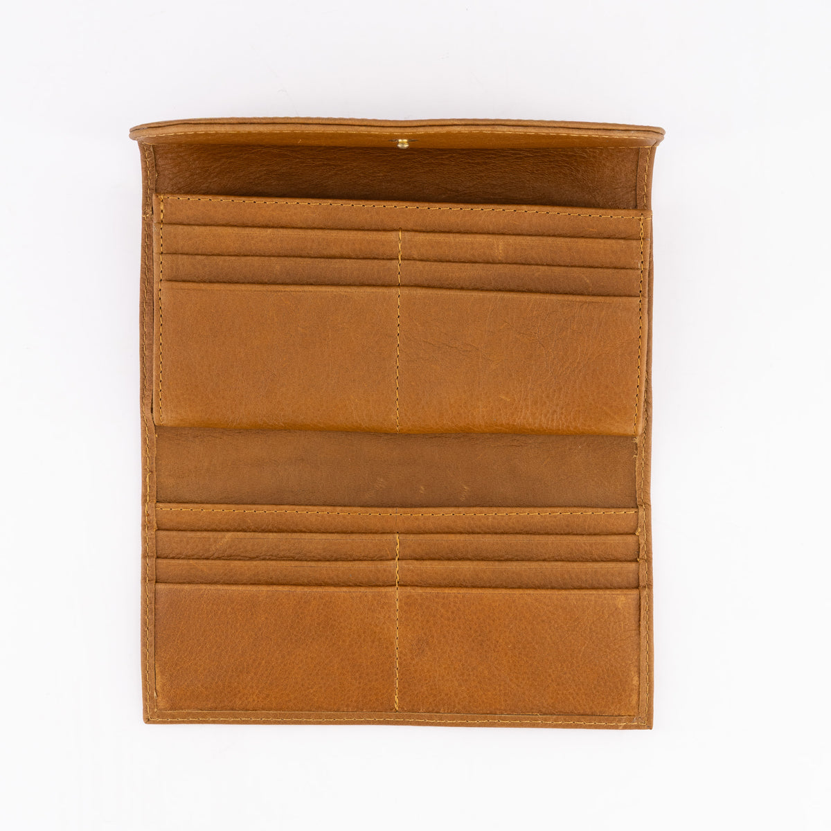 Oval Flap Leather Wallet