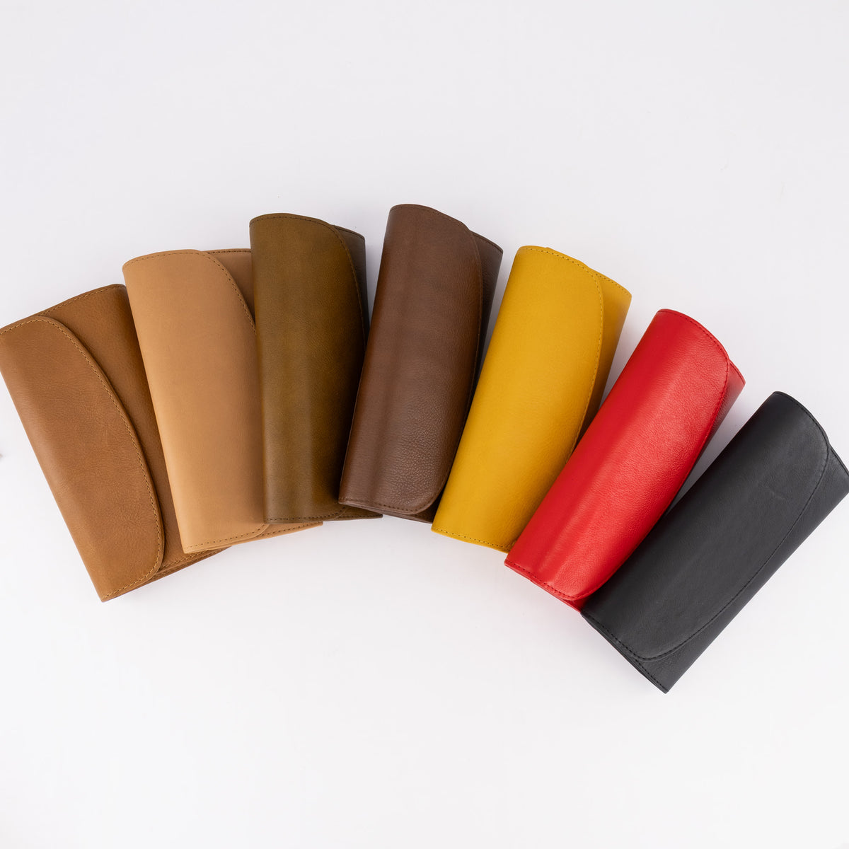 Oval Flap Leather Wallet